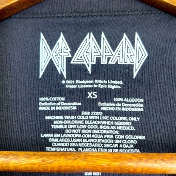 Def Leppard - Cheetah Tropical Palm Beach Def Leppard Graphic Short Sleeve T XS - Picture 8 of 9